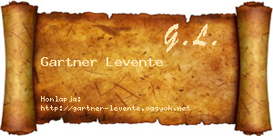 Gartner Levente névjegykártya